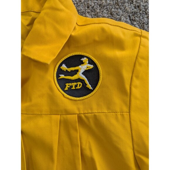 FTD Flower Work Jacket Size S Small Yellow Patch Womens - Picture 5 of 6